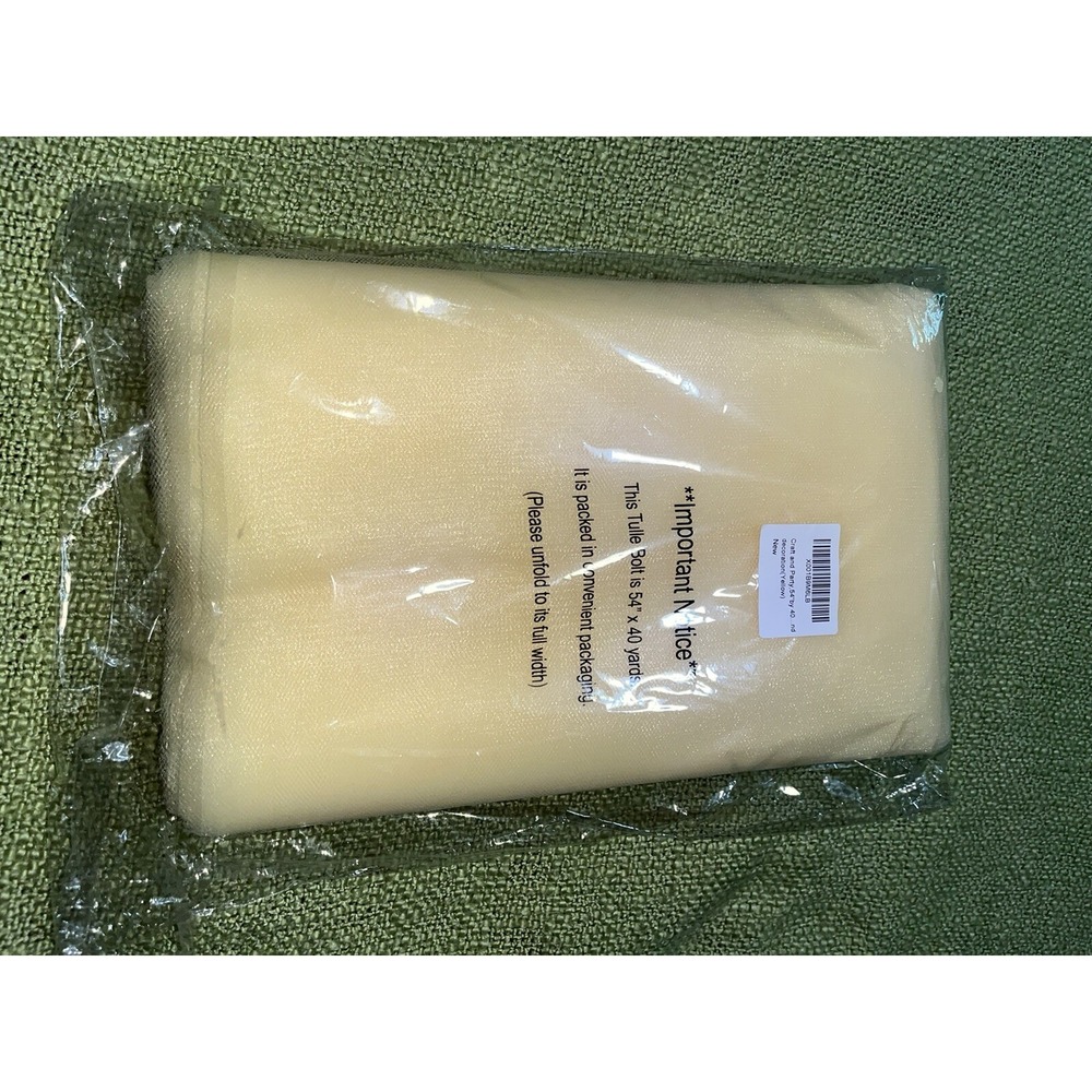 pastel yellow tulle net fabric 54" wide x 40 yards Bolt Crafts Sewing Put-up